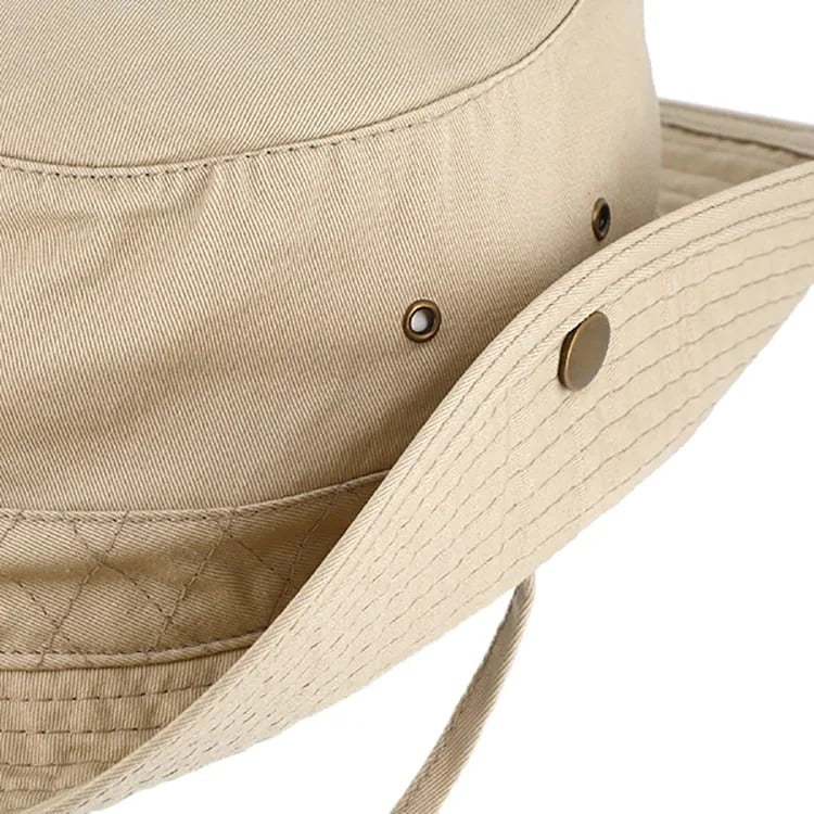 Bucket Cotton m/hakereim Beige