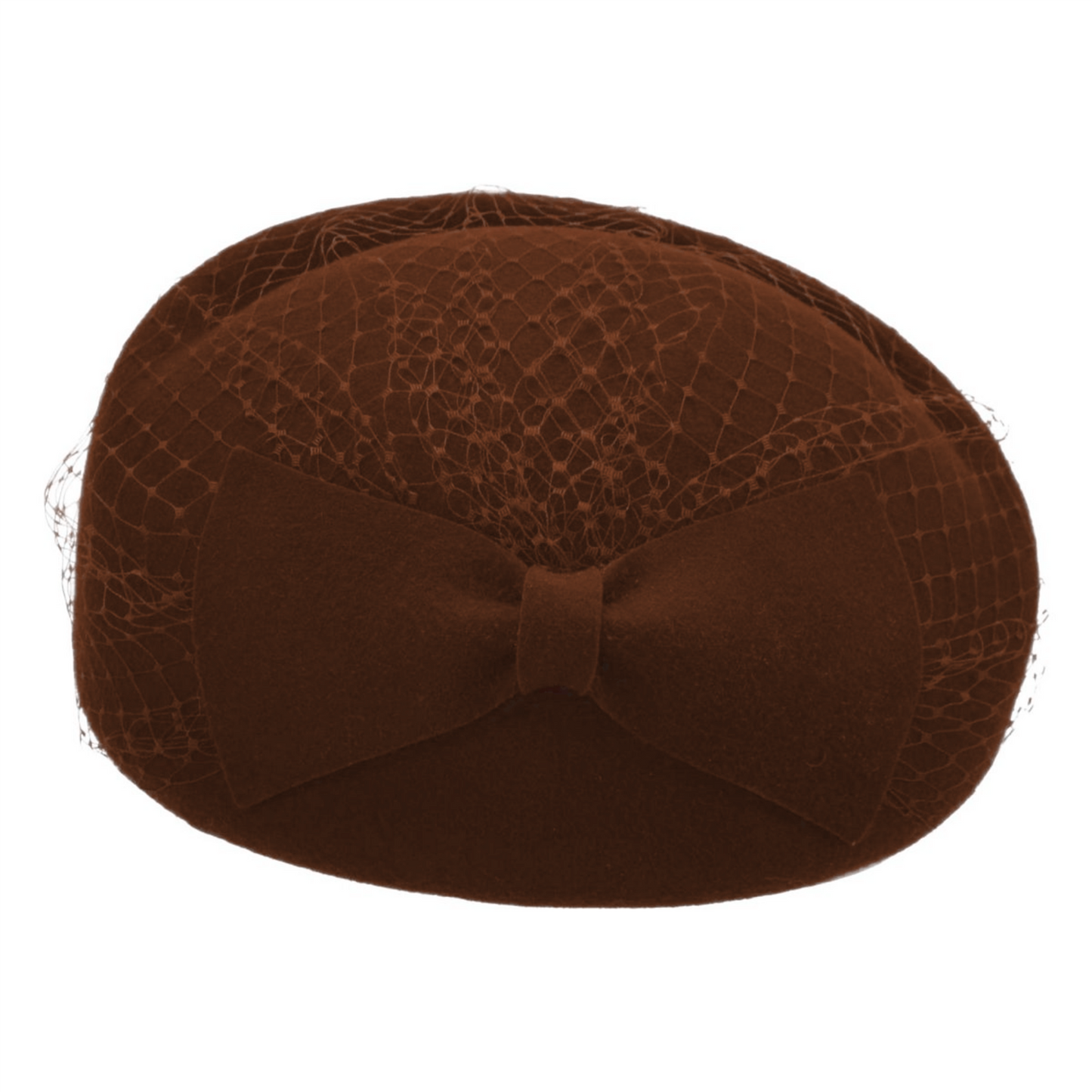 Woolfelt Pillbox Bow Nutmeg Brown