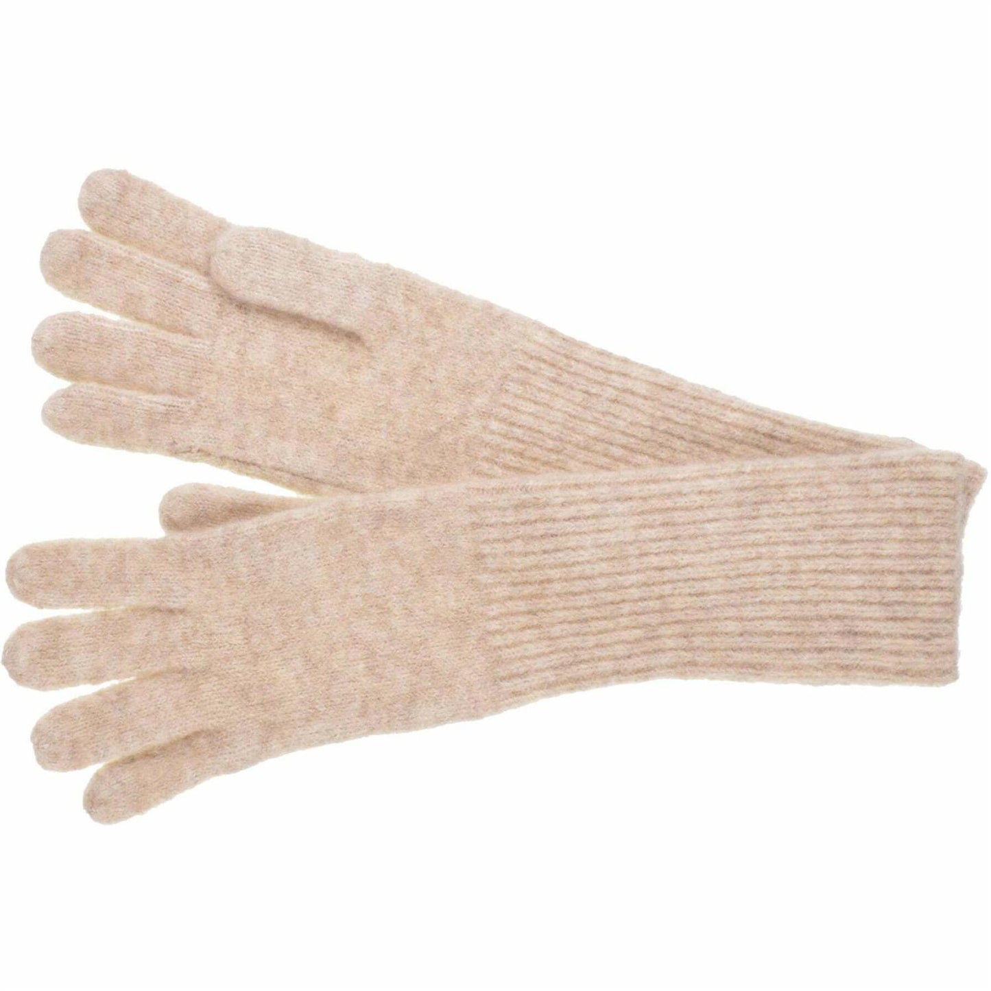 Knit Finger Gloves Camel
