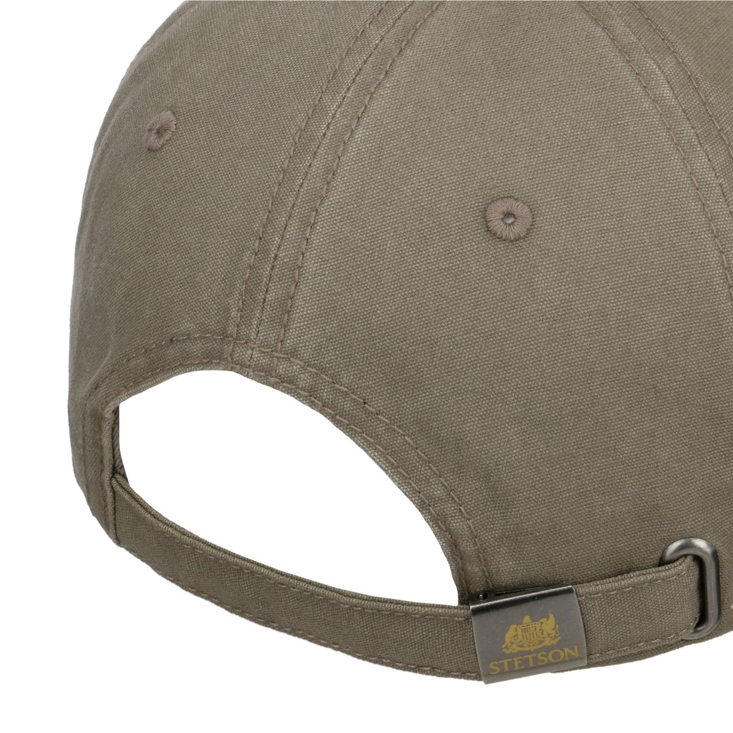 Baseball Cap Cotton/Leather Khaki