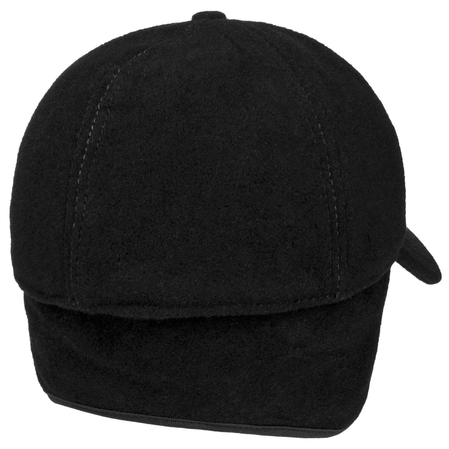 Baseball Cap Wool/Cashmere EF Black