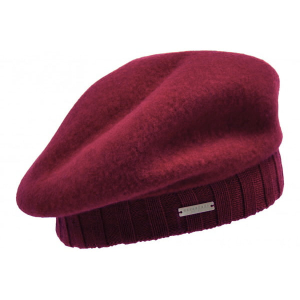 Boiled Wool Knit Burgundy