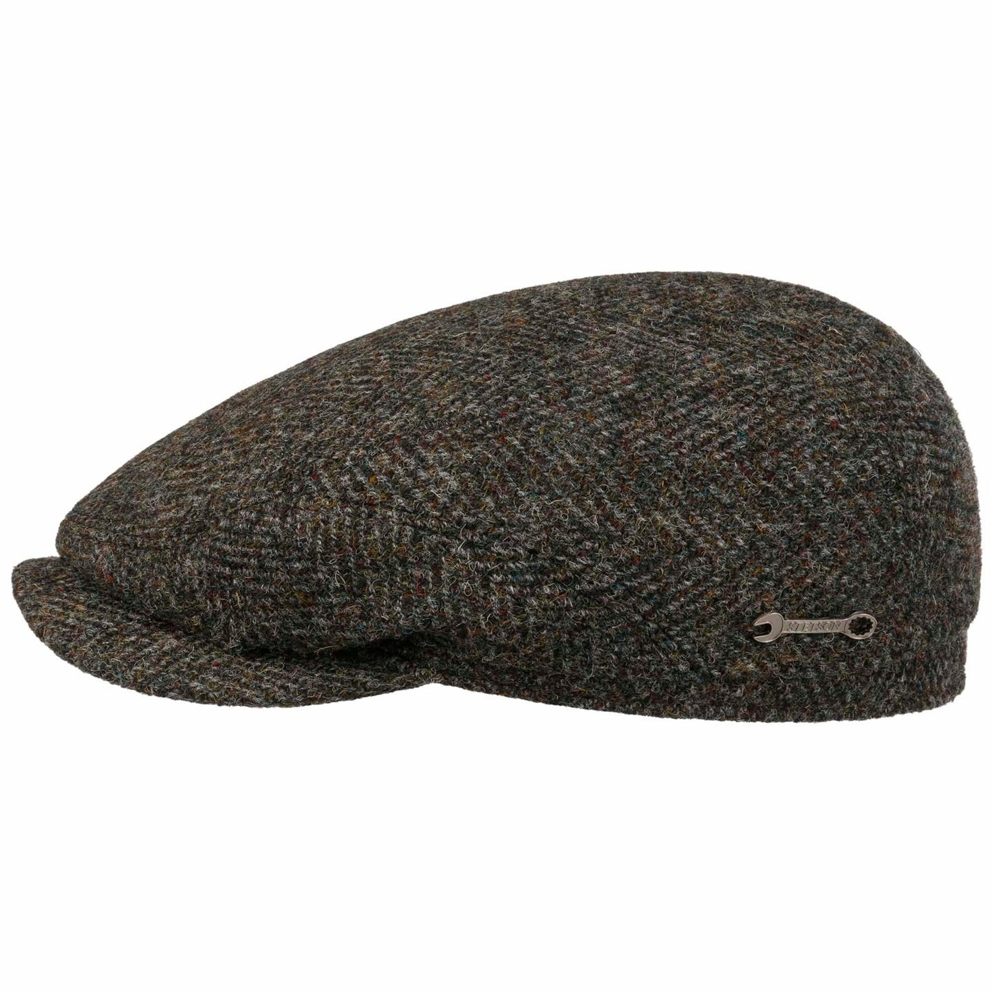 Driver Herringbone Harris Tweed Garage Green