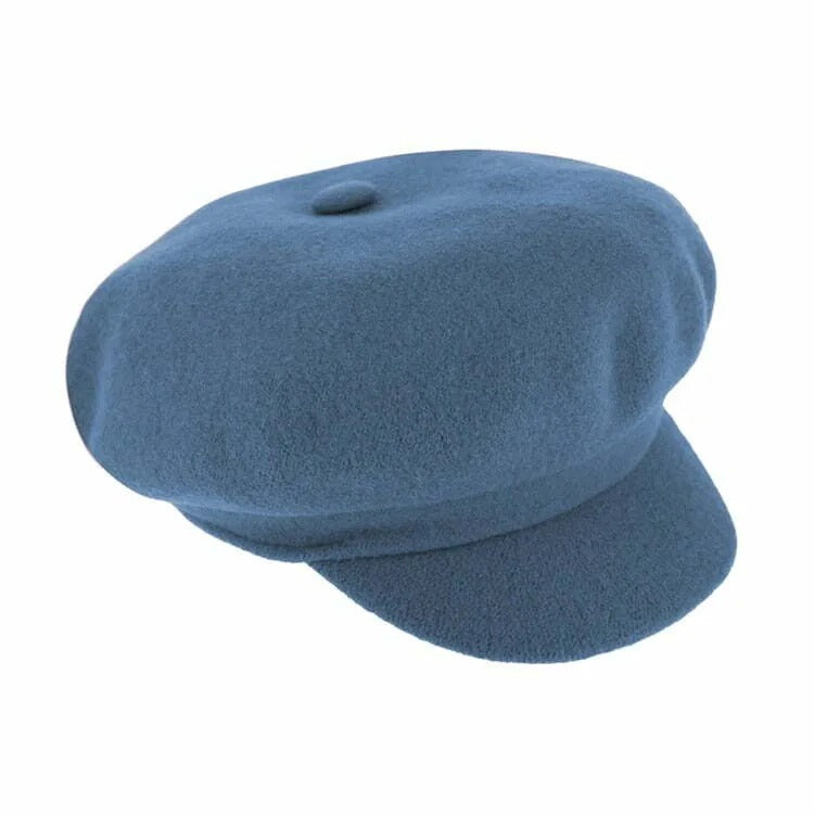 Balloon Cap Wool Jeans Blue