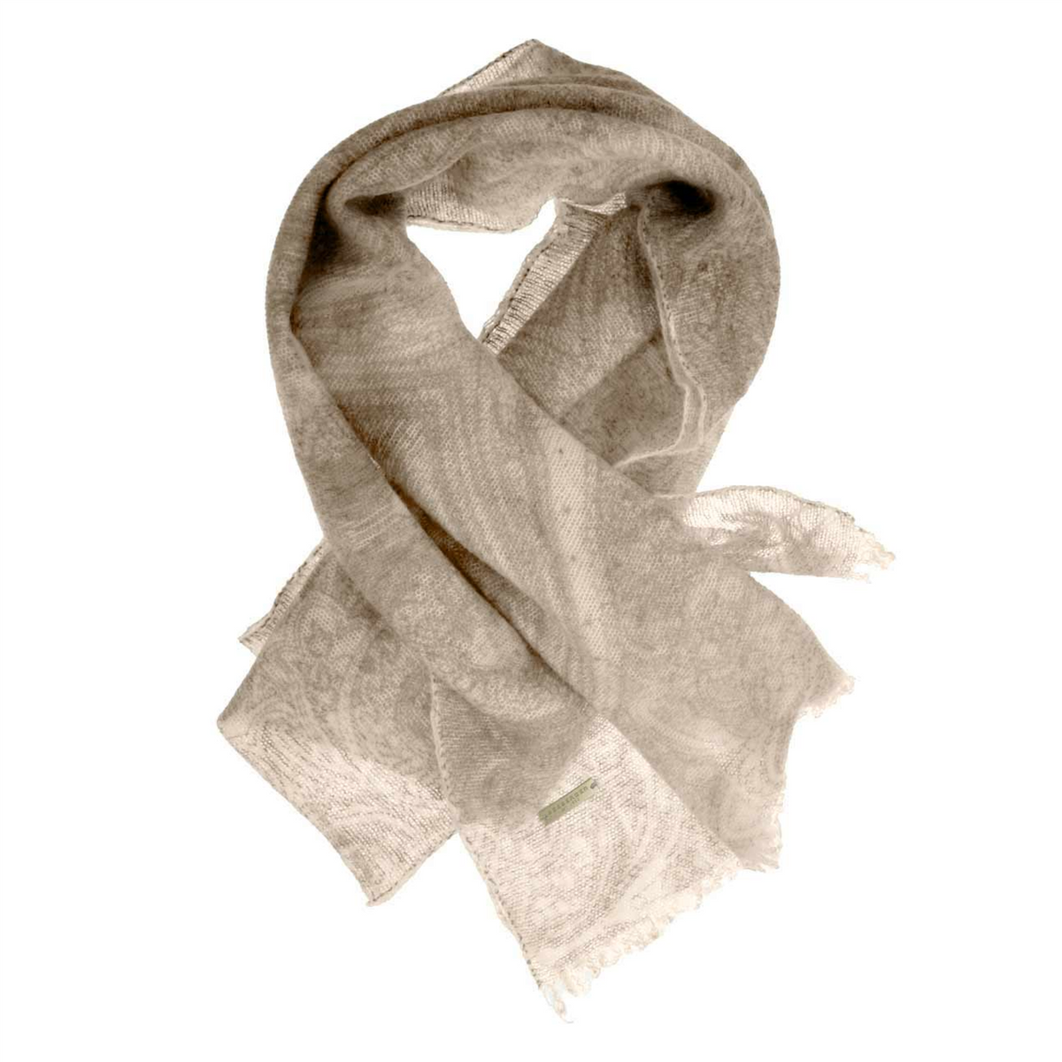 Cashmere Scarf Off-white/Taupe
