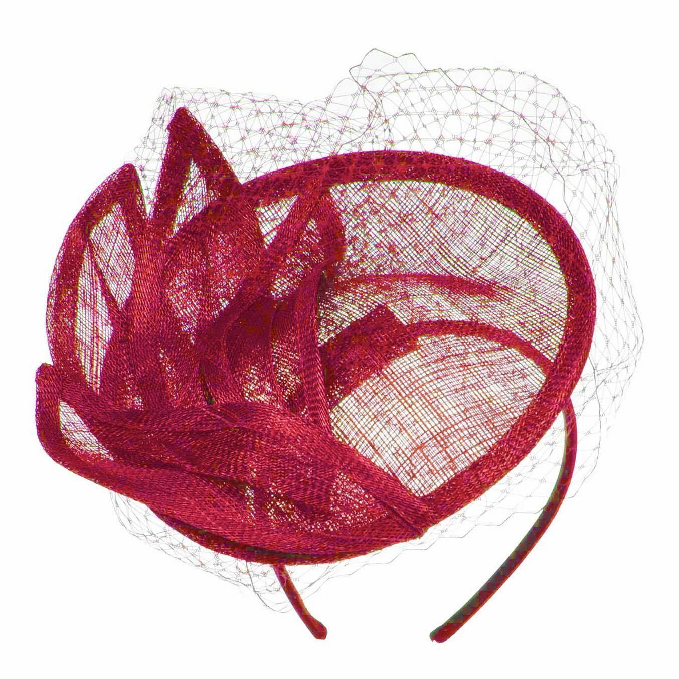 Belinda Fascinator Ruby Red
