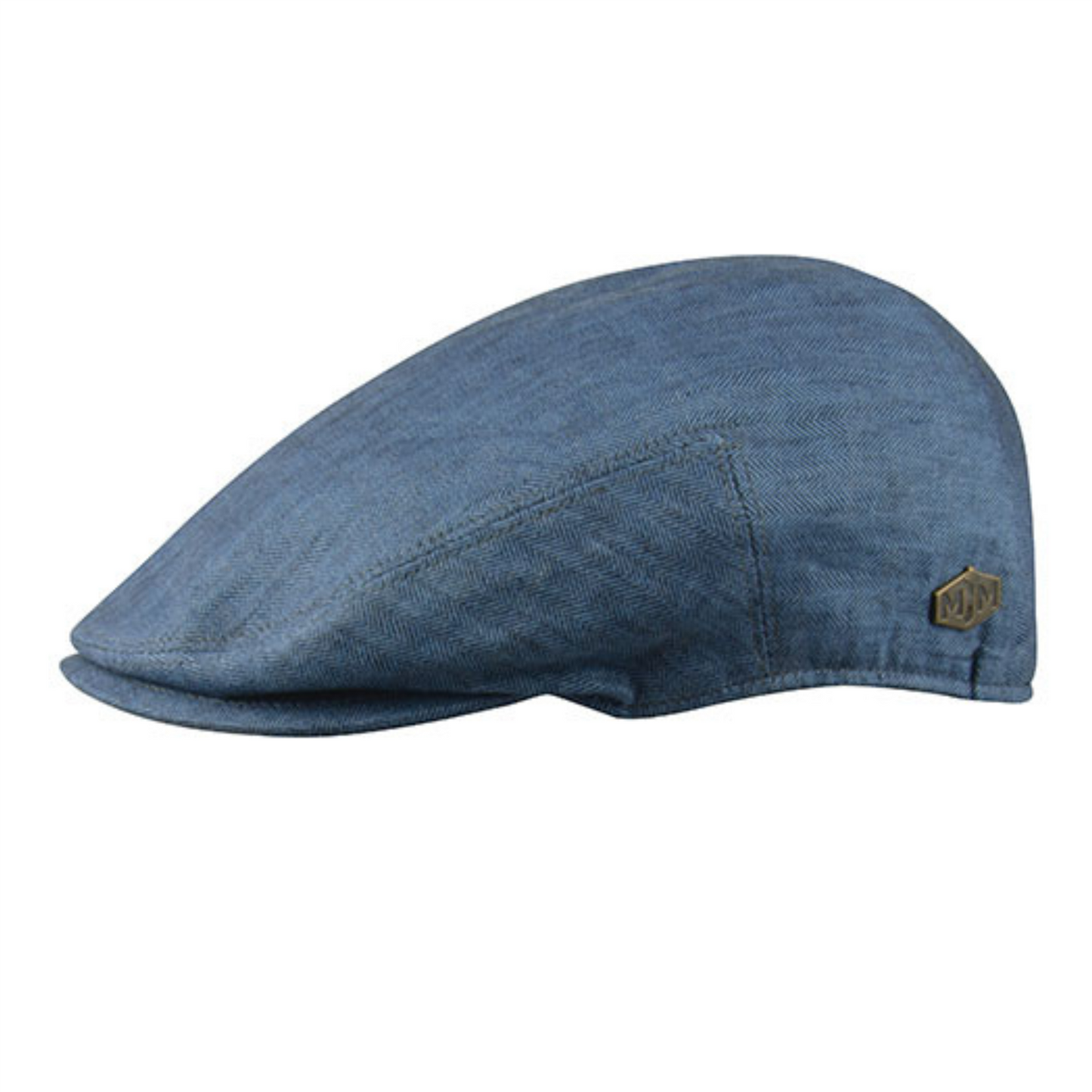 Victor Linen Blue Herringbone