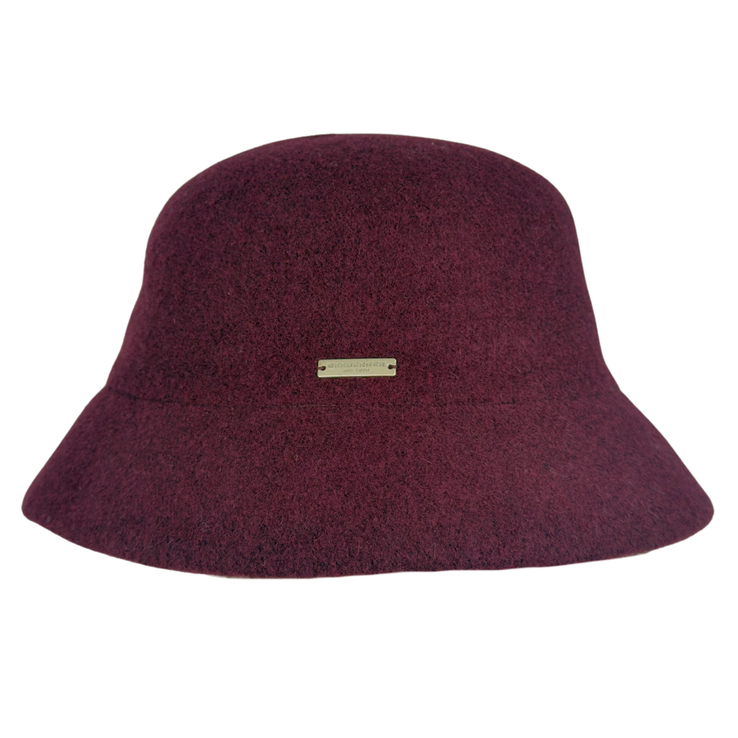 Wool Bucket Burgundy Red