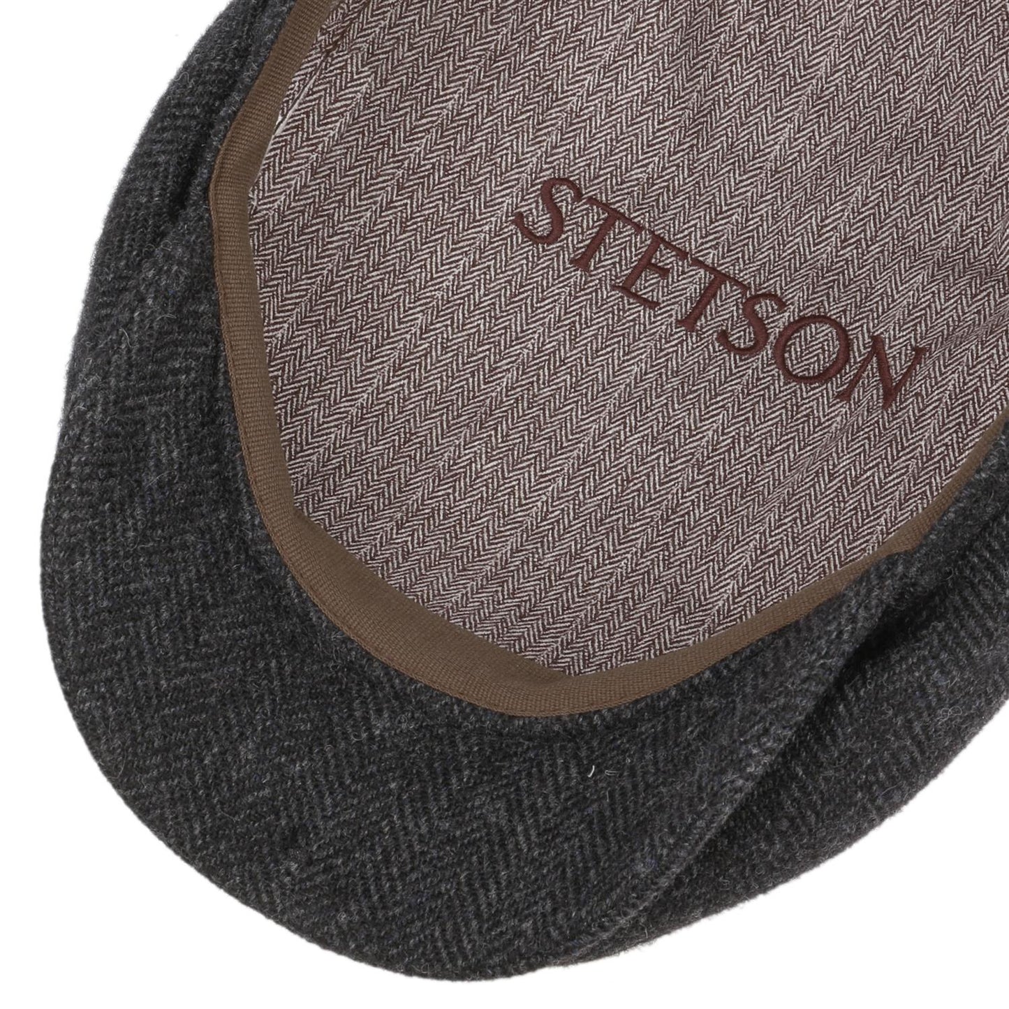 Driver Cap Herringbone Dark Grey