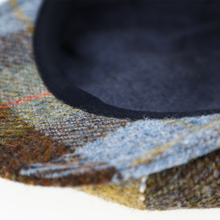 8-Panel Cap Harris Tweed Olive Green