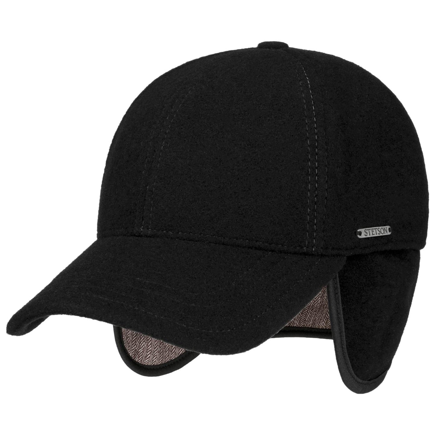 Baseball Cap Wool/Cashmere EF Black