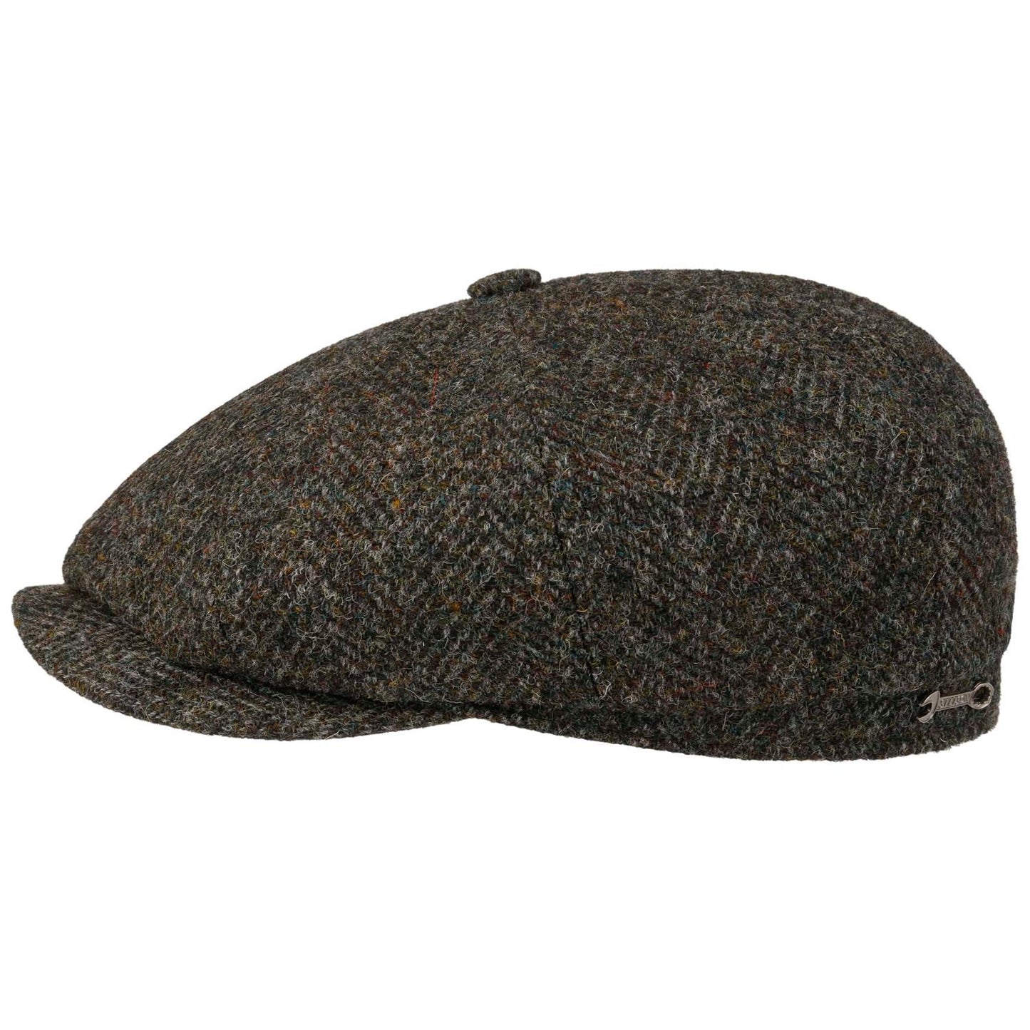 Driver Herringbone Harris Tweed Garage Green