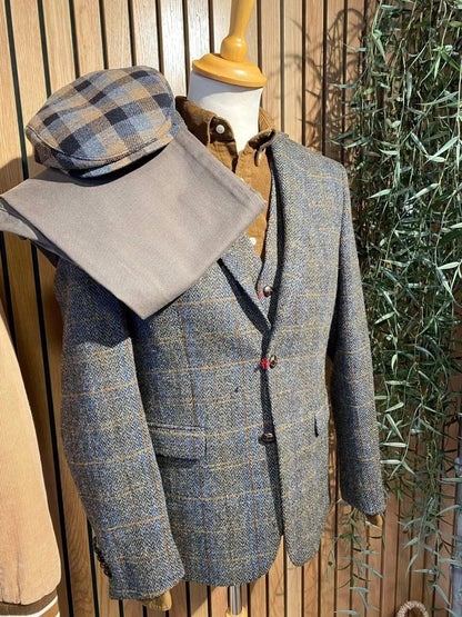 Dressjakke Lewis Harris Tweed Olive Check