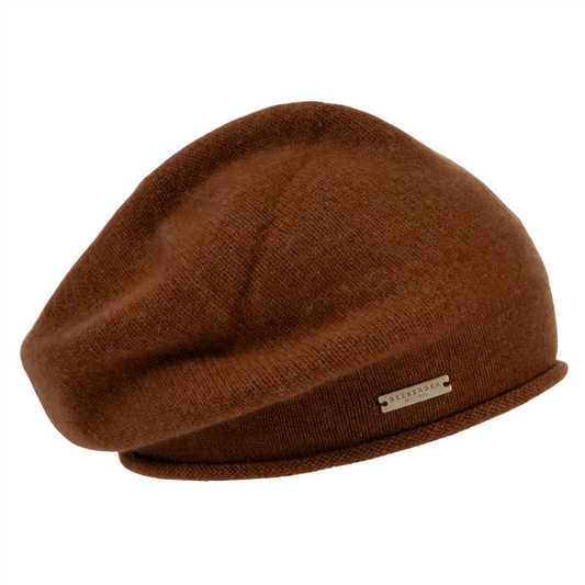 Cashmere Beret Lue Chestnut Brown