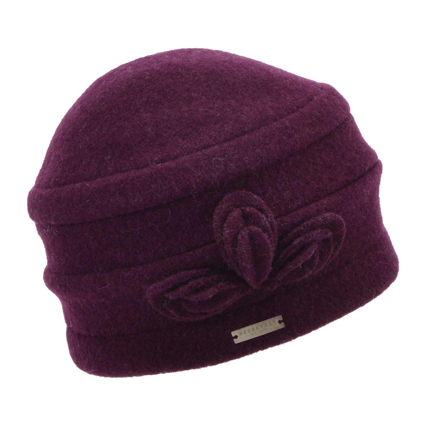 Boiled Wool Toque Burgundy Red