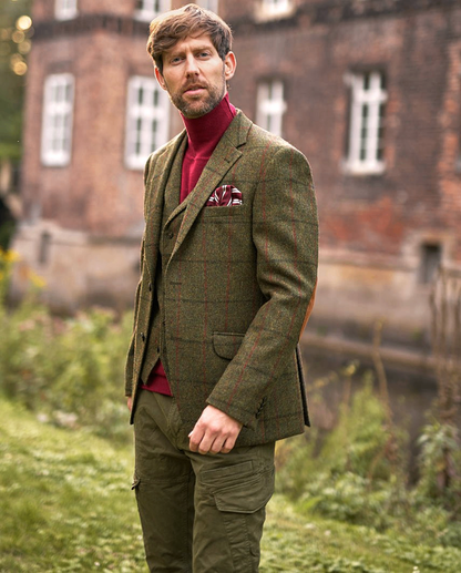 Dressjakke Harris Tweed London Green Overcheck