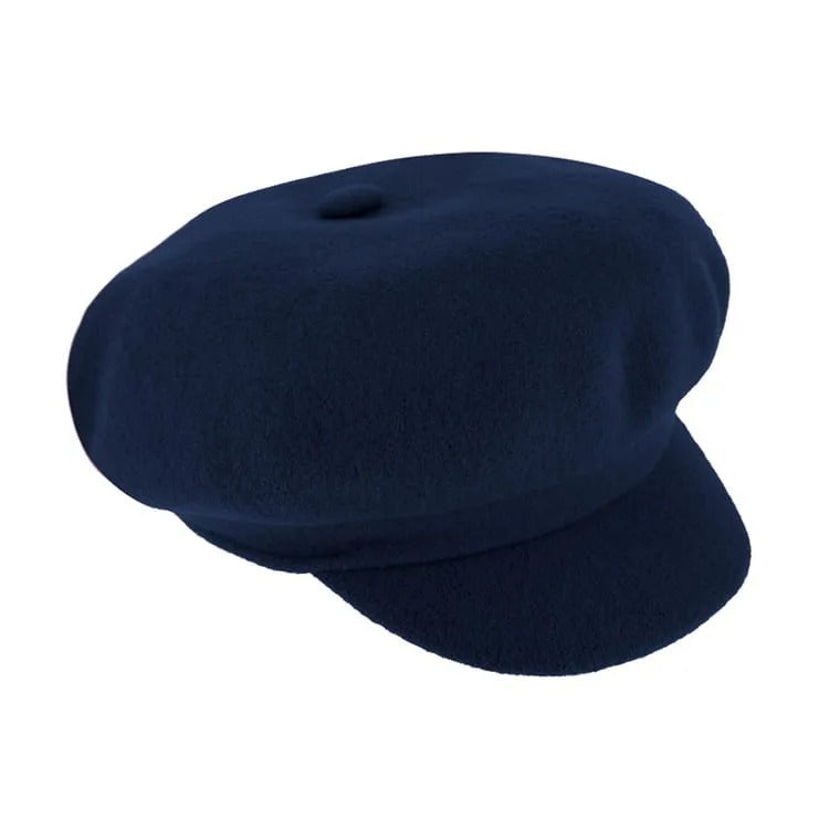 Balloon Cap Wool Navy Blue