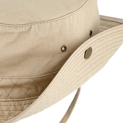 Bucket Cotton m/hakereim Beige
