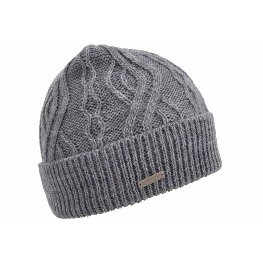Knitted Beanie Cable Smoke Grey