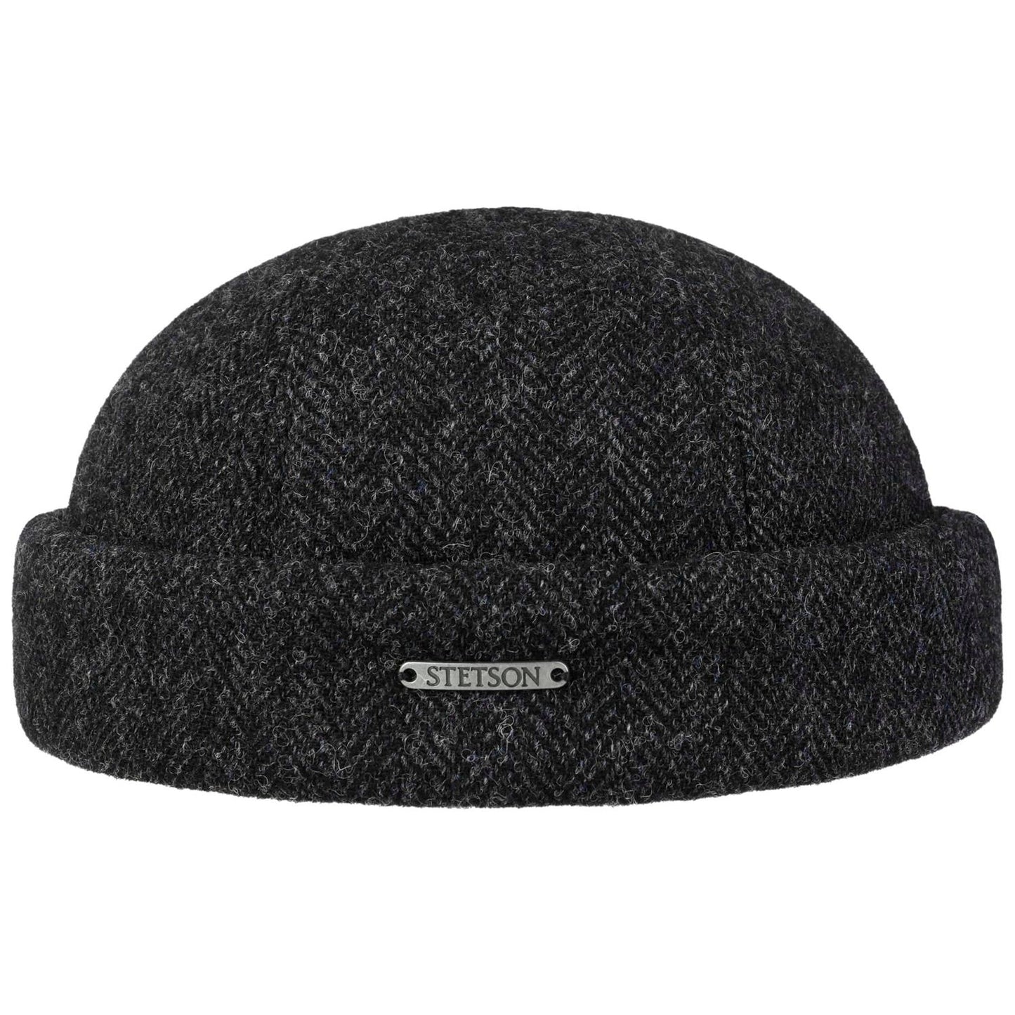 Docker Wool Herringbone Dark Grey