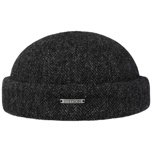 Docker Wool Herringbone Dark Grey