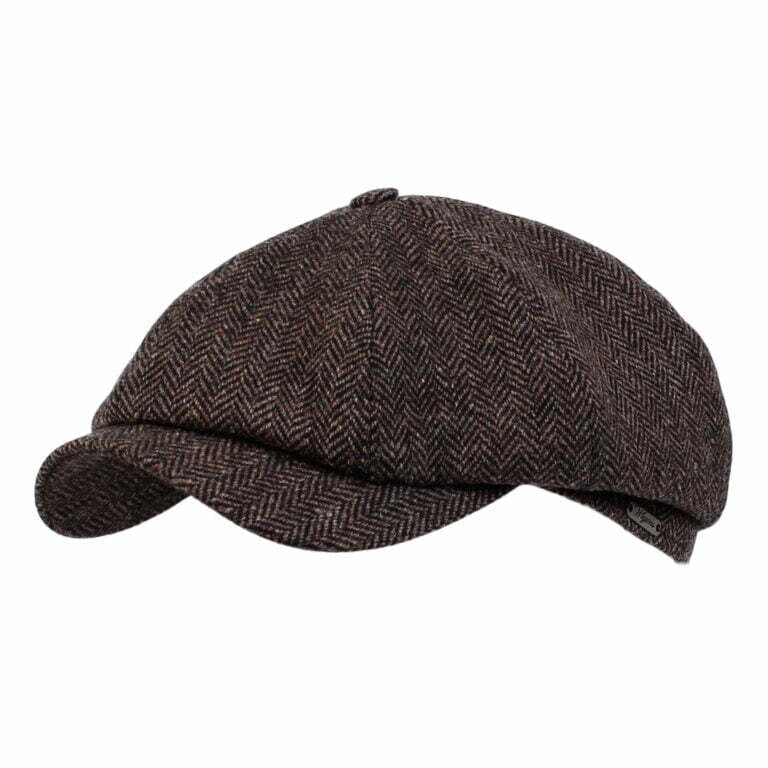 Newsboy Classic Herringbone Cap Dark Brown