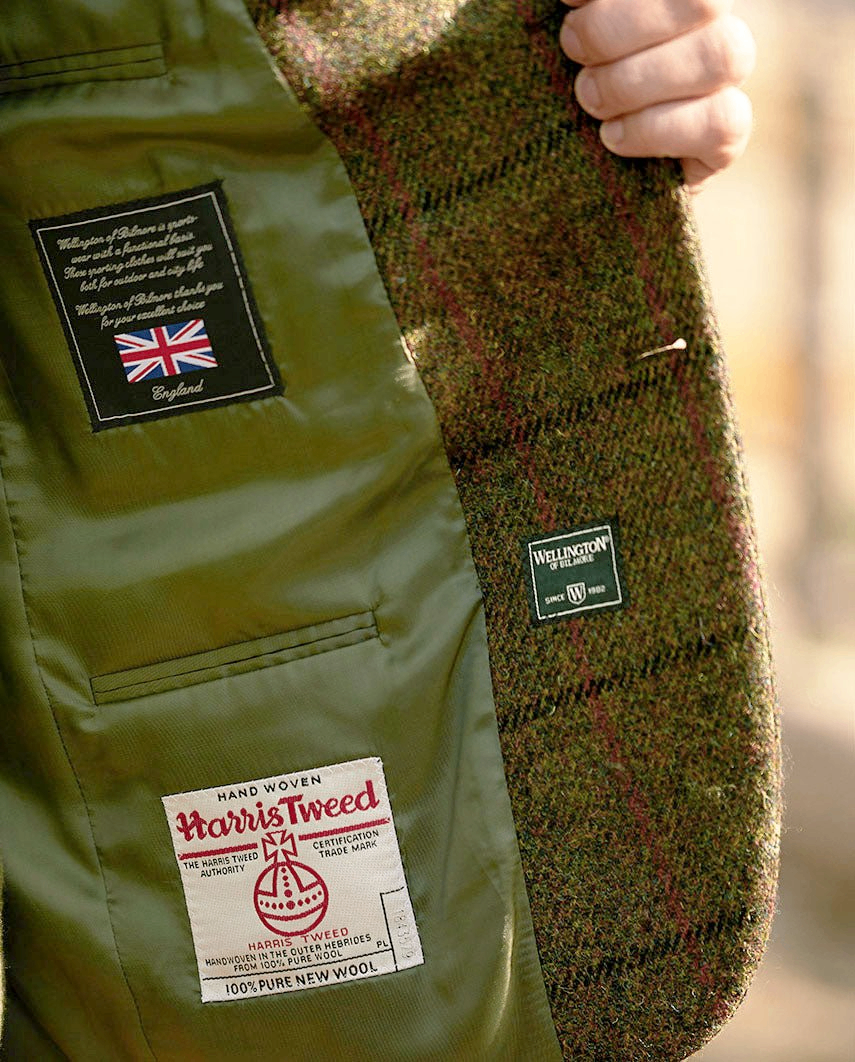 Dressjakke Harris Tweed London Green Overcheck