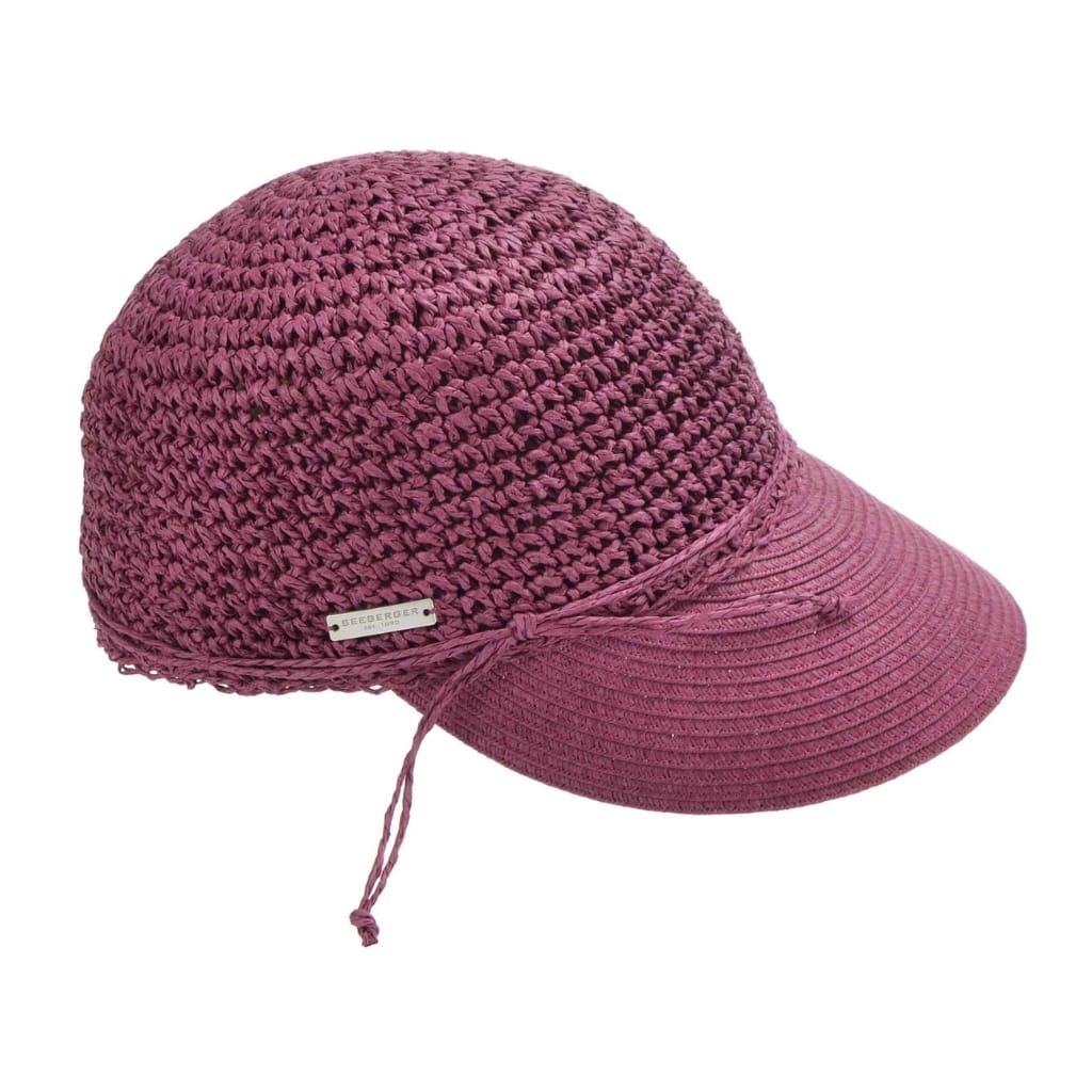 Crochet Cap Berry Red