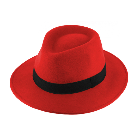 Fedora Wool Red