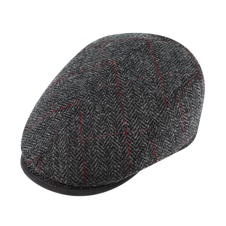 Flat Cap i Shetland Wool Anthracite