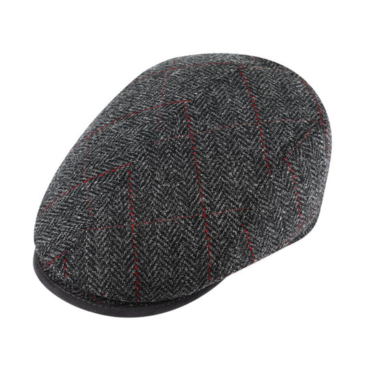 Flat Cap i Shetland Wool Anthracite