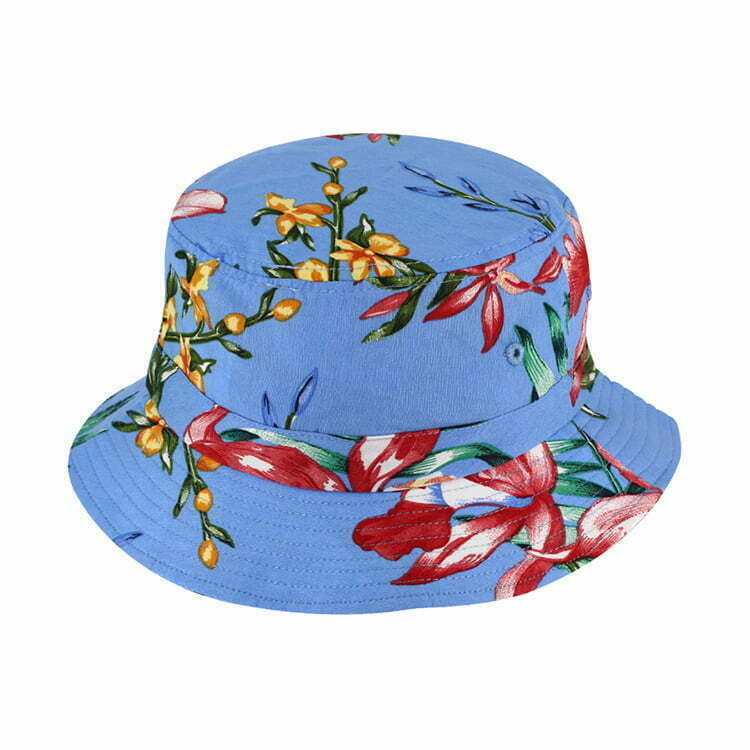Bucket Flower Navy Jeans Blue