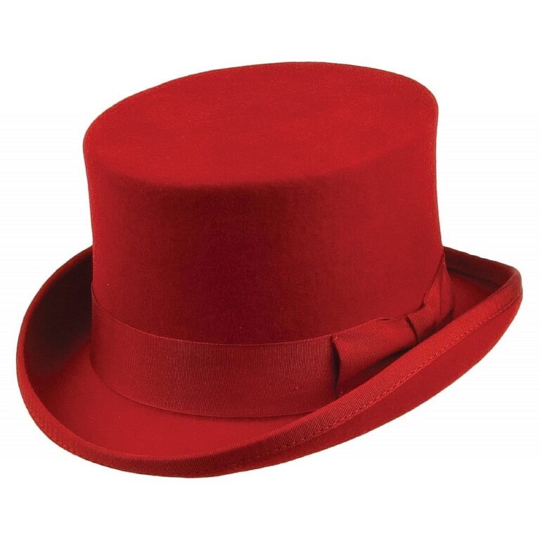 Mid Crown Top Hat Red