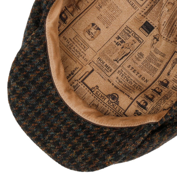 Driver Cap Houndstooth Harris Tweed