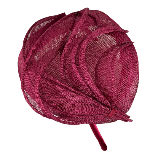 Abigail Fascinator Berry Red