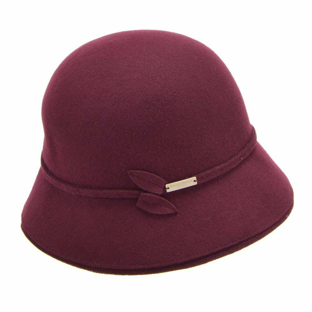 Woolfelt Cloche Modena Burgundy Red
