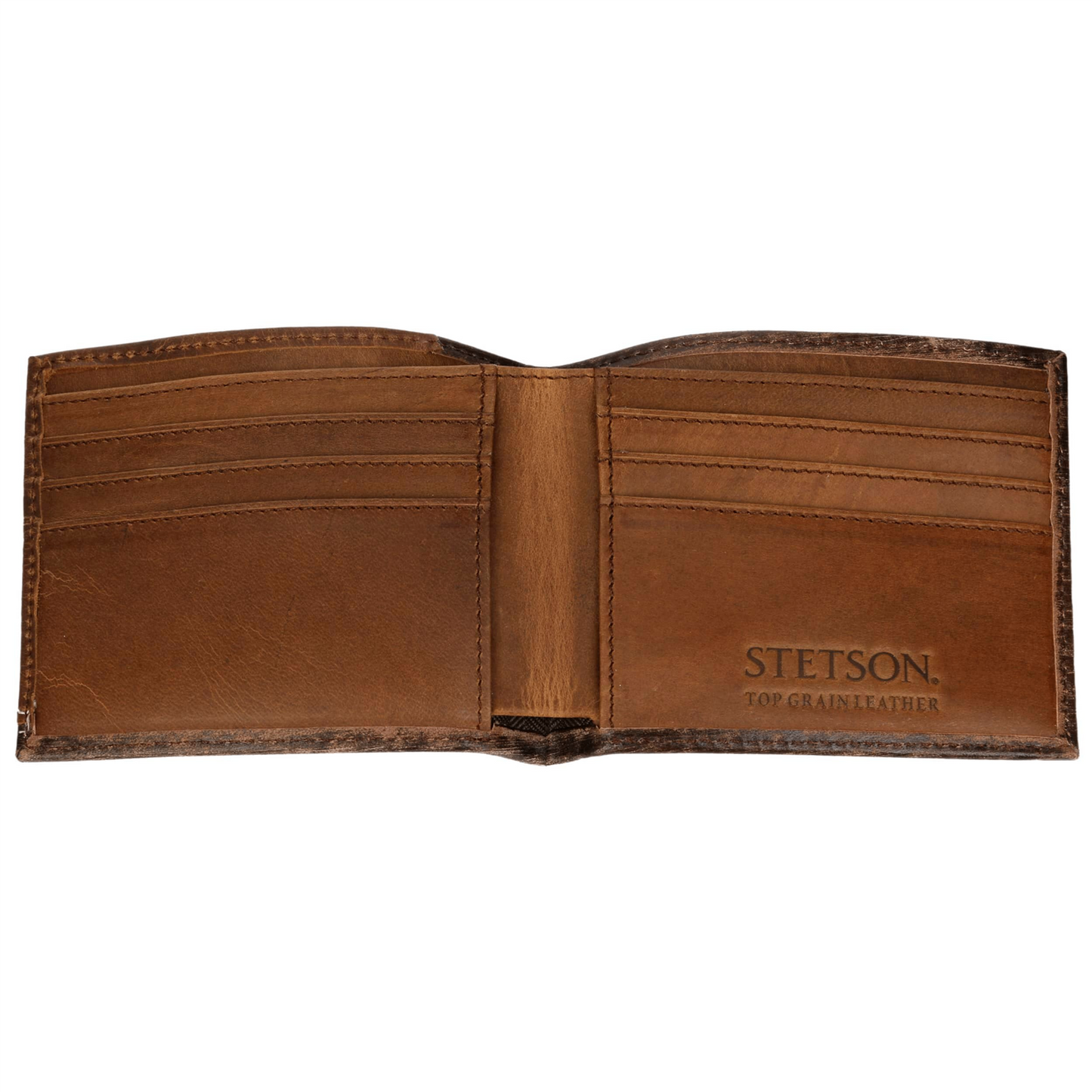 Hair-On-Hide Concho Leather Bi-fold Wallet