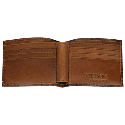 Hair-On-Hide Concho Leather Bi-fold Wallet