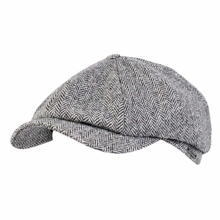 Newsboy Classic Herringbone Cap Grey