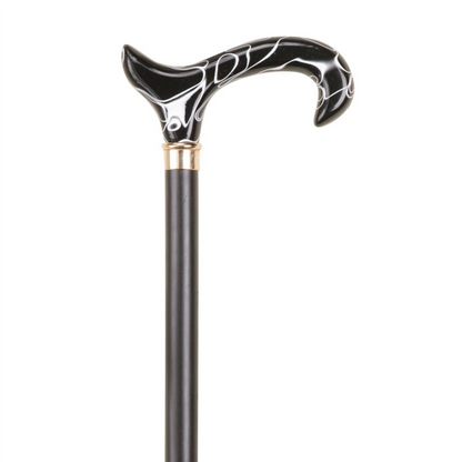 Black Acrylic Dress Cane