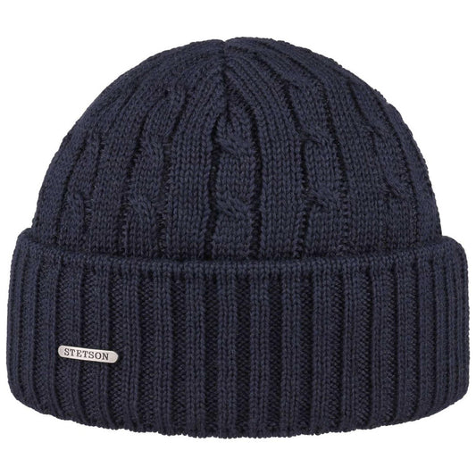 Strikkelue Cable Navy