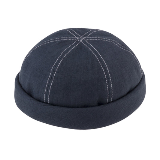 Docker Colin Linen Navy Blue