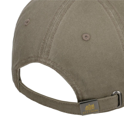 Baseball Cap Cotton/Leather Khaki