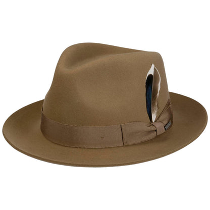 Classic Fedora Woolfelt Light Almond