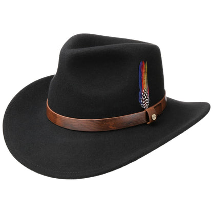 Laredo Western Woolfelt Black