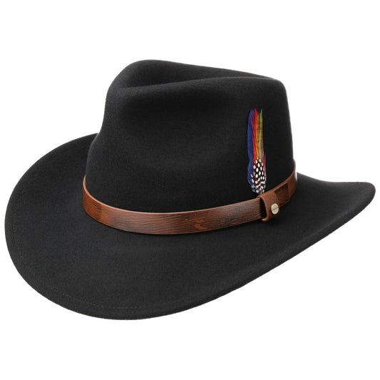 Laredo Western Woolfelt Black