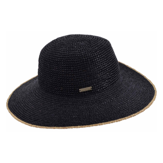 Raffia Crochet Adeline Black/Linen