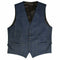Vest i Shetland Wool Herringbone Navy