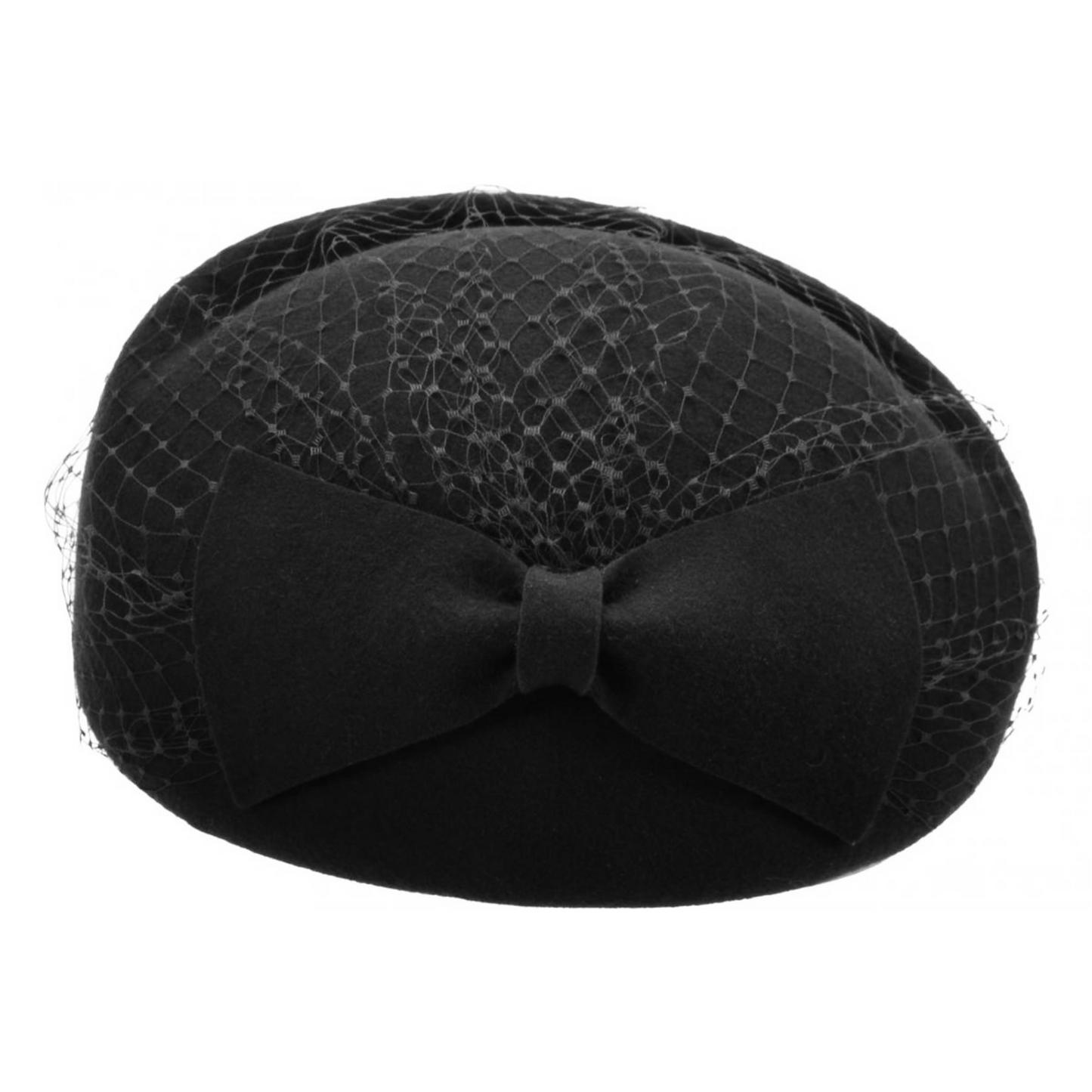 Woolfelt Pillbox Bow Black
