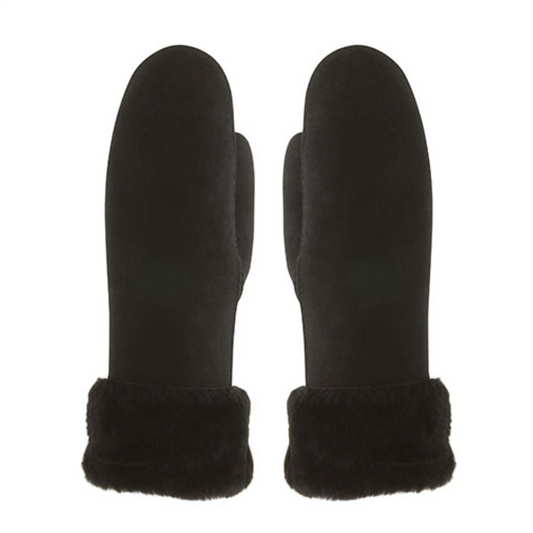 Gloves Mitten Arlene Sheepskin Black